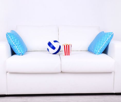 GARCIA Fabric Sofa in Blue Colour